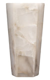 Borealis Tall Hexagon 1-Light Wall Alabaster Sconce