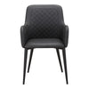 Moe's Cantata Dining Chair Set - Slate Vegan Leather