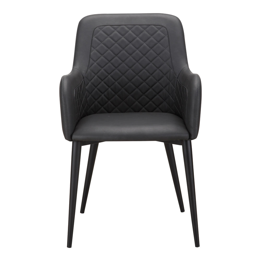 Moe's Cantata Dining Chair Set - Slate Vegan Leather