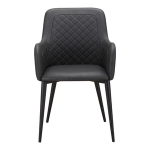 Moe's Cantata Dining Chair Set - Slate Vegan Leather