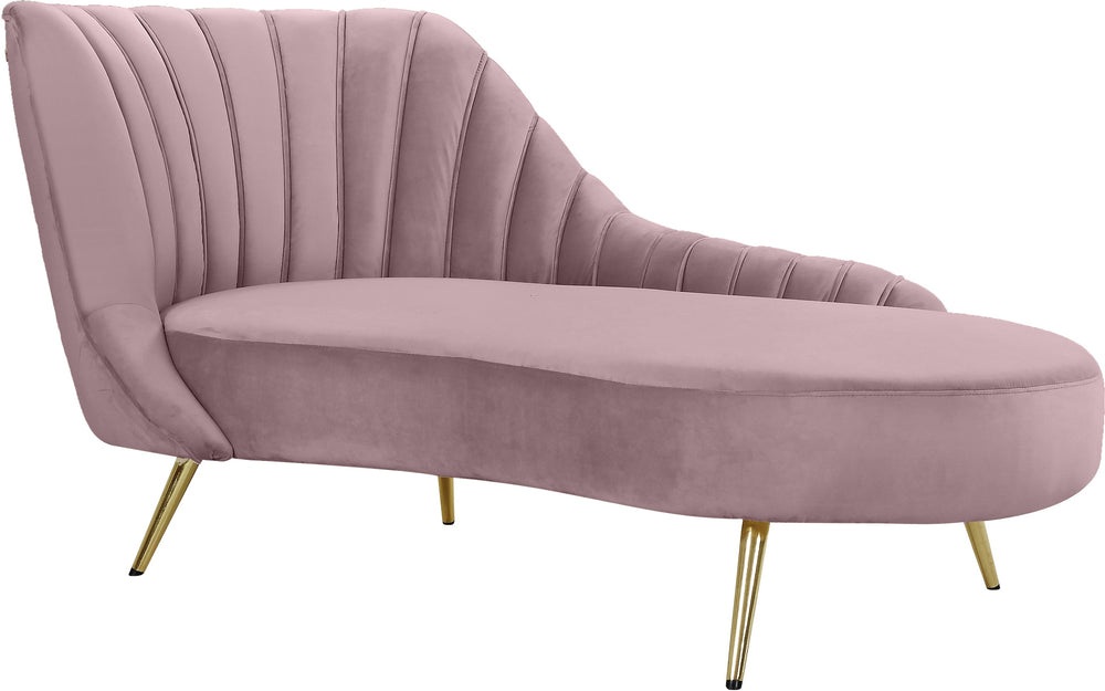 Josefina Chaise In Pink Velvet