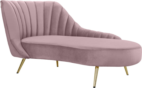 Josefina Chaise In Pink Velvet