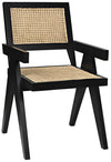 Jude Chair with Caning, Black