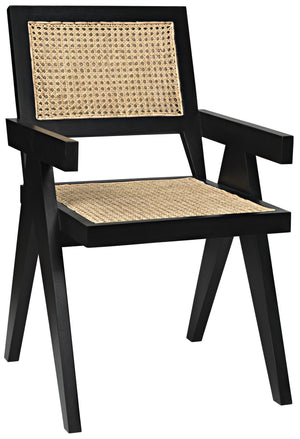 Jude Chair with Caning, Black