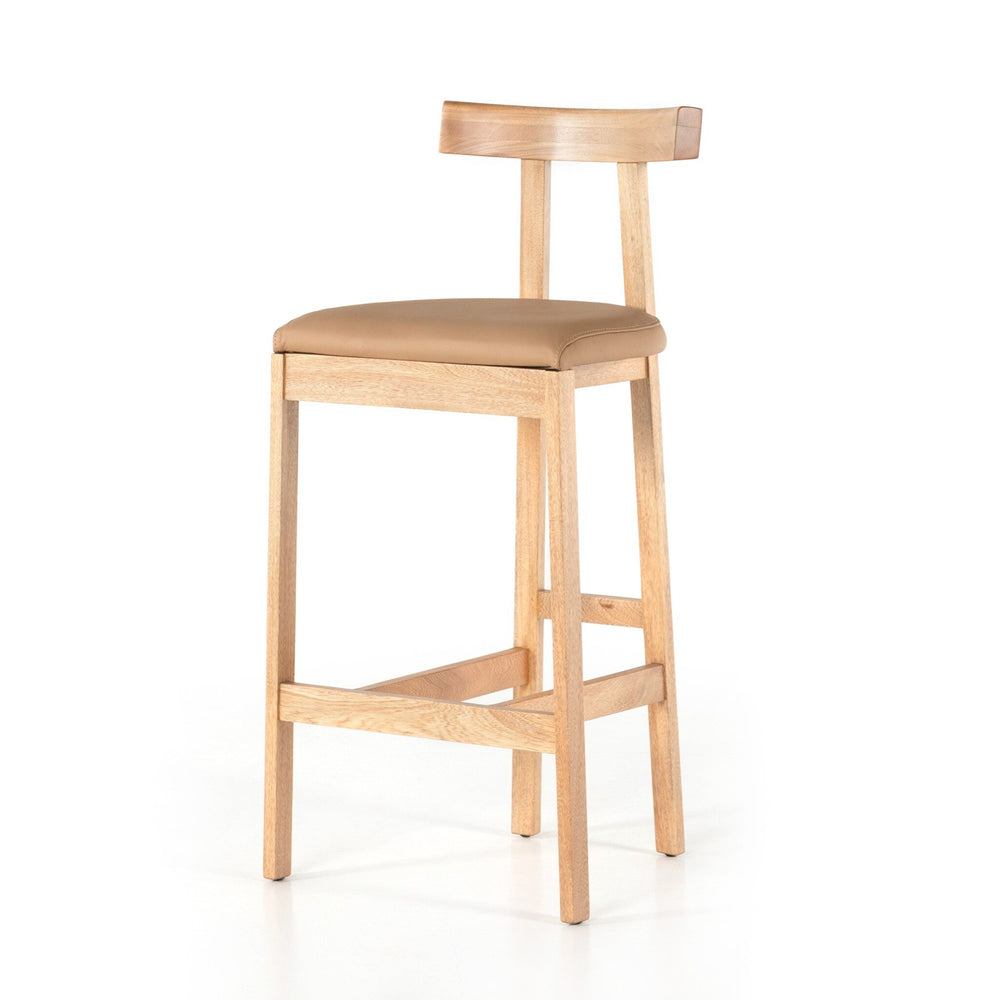 Tex Bar + Counter Stool - Natural Leather