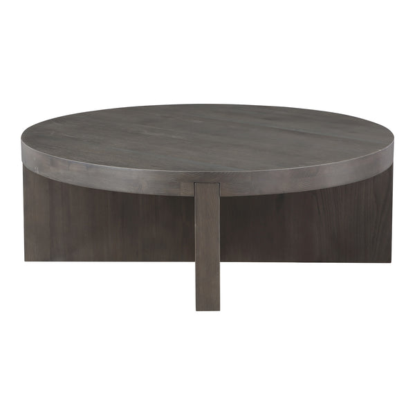 Moe's Folke Round Coffee Table in Dark Brown Oak