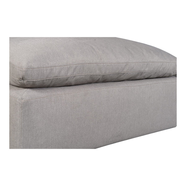 Moe's Terra Condo Ottoman Light Grey with LiveSmart Fabric