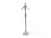 Speak No Evil Sculpture, Silver Leaf, Large 81"H