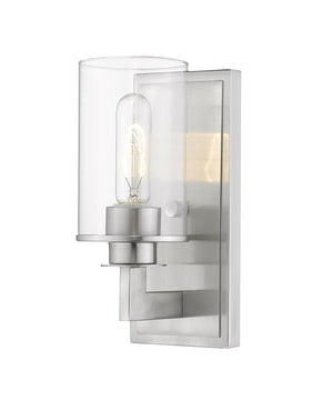 Savannah 1 Light Wall Sconce in Brushed Nickel Finish
