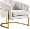 Dallas Accent Chair In Cream Velvet