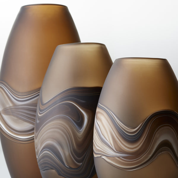 Nina Vase in Amber Swirl