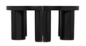 Pluto Mahogany Coffee Table in Hand-Rubbed Black