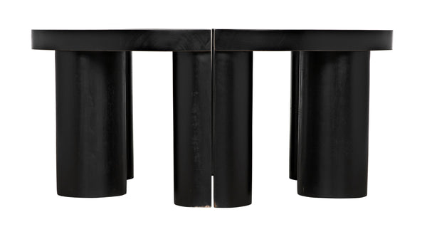 Pluto Mahogany Coffee Table in Hand-Rubbed Black