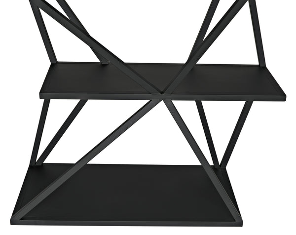 Sutro Shelf in Matte Black Industrial Steel
