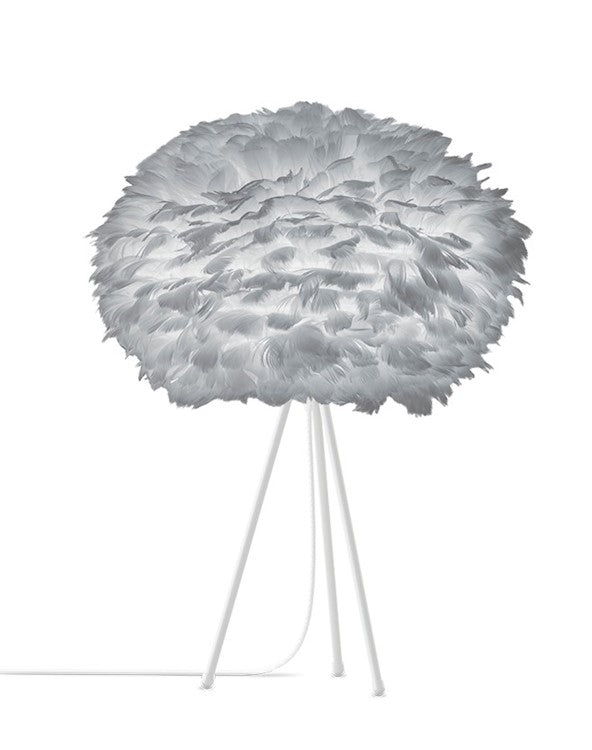 Eos 26" H Table Lamp in Grey with White Base