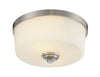 Lamina 2 Light Flush Mount in Brushed Nickel Finish