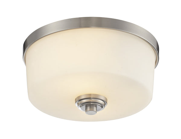 Lamina 2 Light Flush Mount in Brushed Nickel Finish