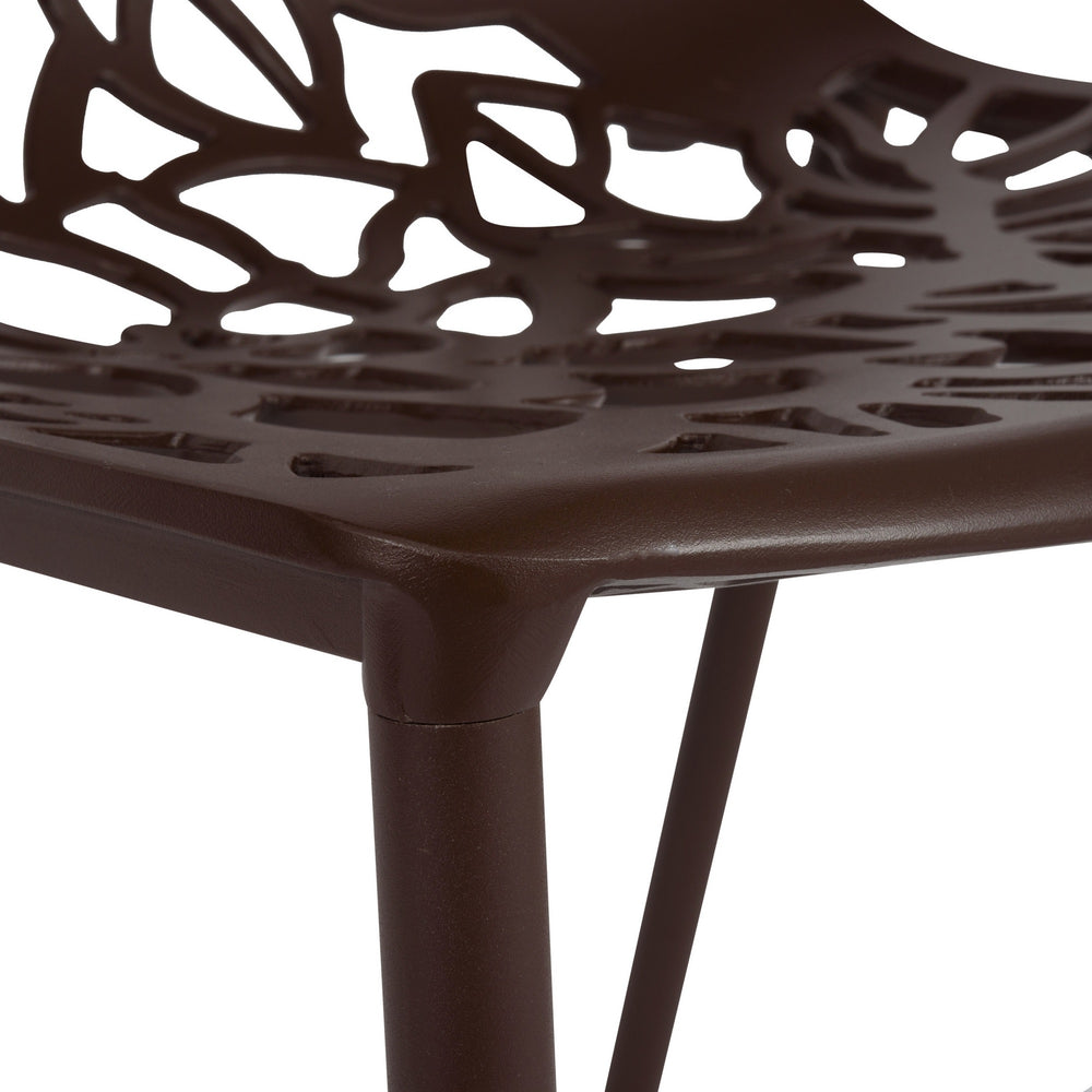 ORO ALUMINUM CHAIR (ARMLESS) - BROWN