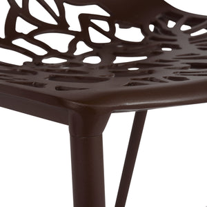 ORO ALUMINUM CHAIR (ARMLESS) - BROWN