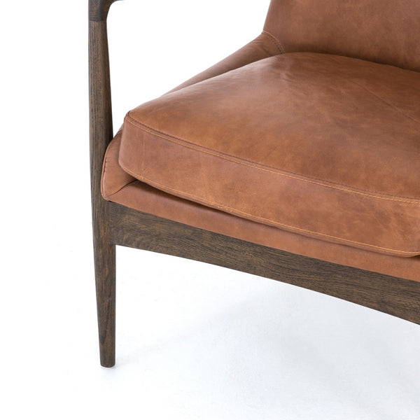 Braden Leather Chair-Brandy