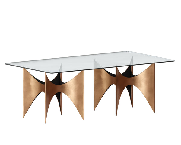 GLASS DINING TABLE TOP - RECTANGULAR - CLEAR - 86.5"