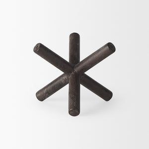 Astericks III (Small) 6L x 6W Brown Metal Decor Object