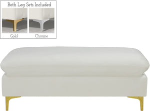 Lucy Ottoman In Cream Velvet