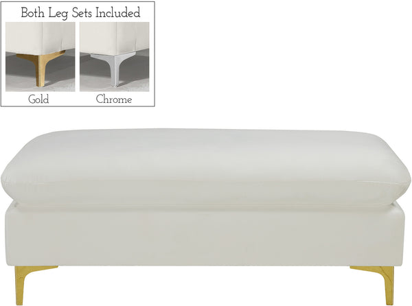 Lucy Ottoman In Cream Velvet
