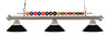 Shark 3 Light Billiard Light in Brushed Nickel Finish