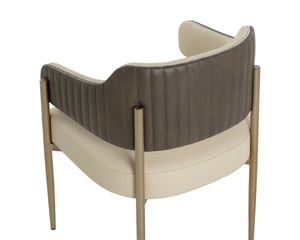 TOVA DINING ARMCHAIR - DILLON CREAM / BRAVO ASH