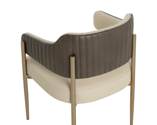 TOVA DINING ARMCHAIR - DILLON CREAM / BRAVO ASH