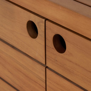Lula Outdoor Sideboard - Natural Teak-FSC
