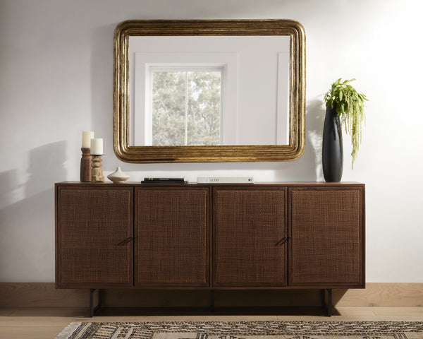 Vintage Louis Mirror In Antiqued Gold Leaf