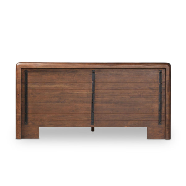 Nigel King Bed - Rustic Brown Acacia
