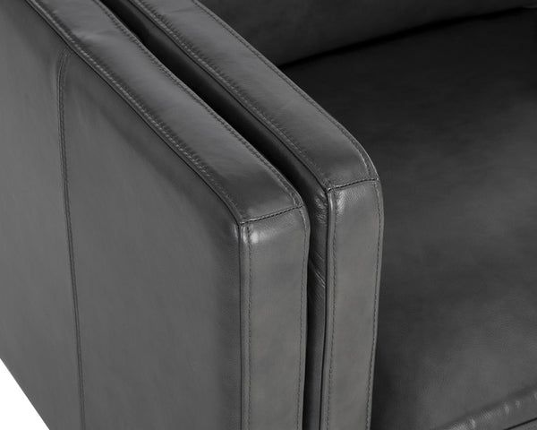 RICHMOND ARMCHAIR - BRENTWOOD CHARCOAL LEATHER