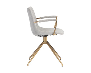 Andres Swivel Dining Armchair - Belfast Heather Grey