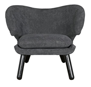 Valerie Sungkai/Mindi Chair in Charcoal Black with Ocean Grey Fabric