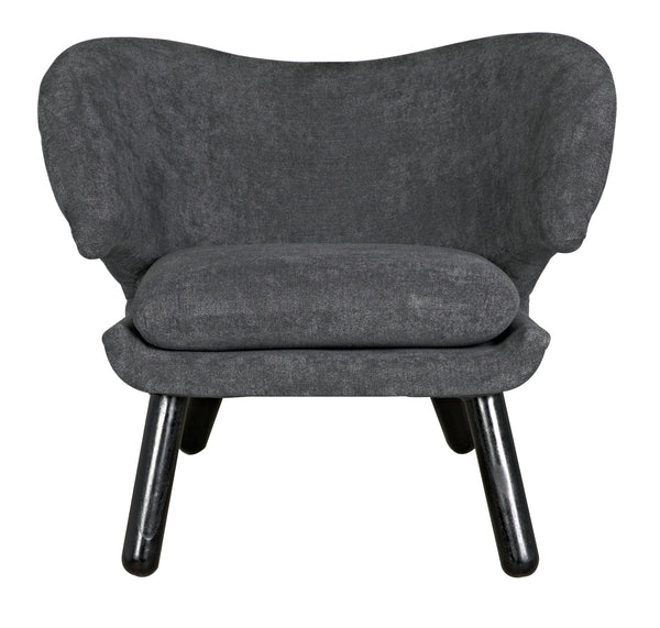 Valerie Sungkai/Mindi Chair in Charcoal Black with Ocean Grey Fabric