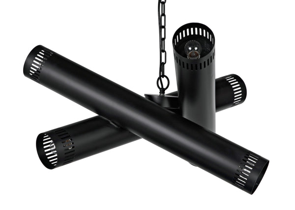 Javelin Chandelier, Black Steel