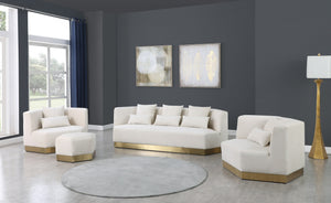 Dianna Sofa In Cream Velvet