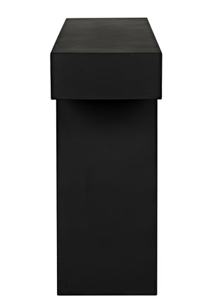 Wendell Industrial Steel Console in Matte Black