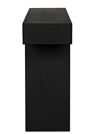 Wendell Industrial Steel Console in Matte Black