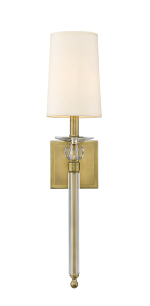 Ava 1 Light Wall Sconce in Rubbed Brass Finish