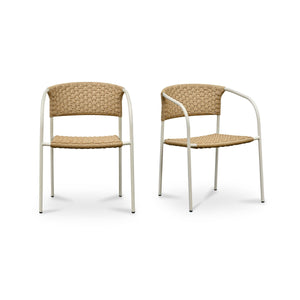 Moe's Zola Outdoor Dining Chair Set, Natural