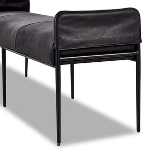 Brickel Backless Bench In Heirloom Black