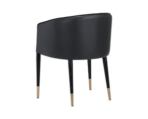 Asher Dining Chair - Abbington Black / Napa Black