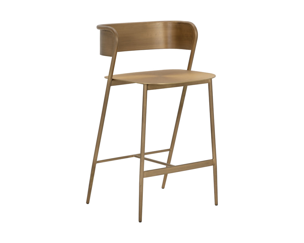 KEANU COUNTER STOOL - ANTIQUE GOLD