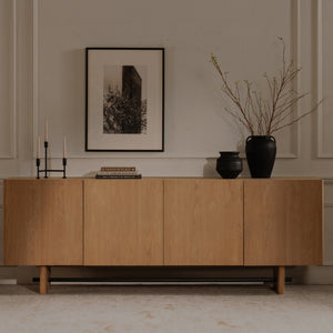 Madison Sideboard Natural with Carved Handle