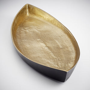 Alumbrar Tray in Matt Black and Gold