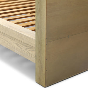 Torrington Queen Bed - Sandy Oak Resawn